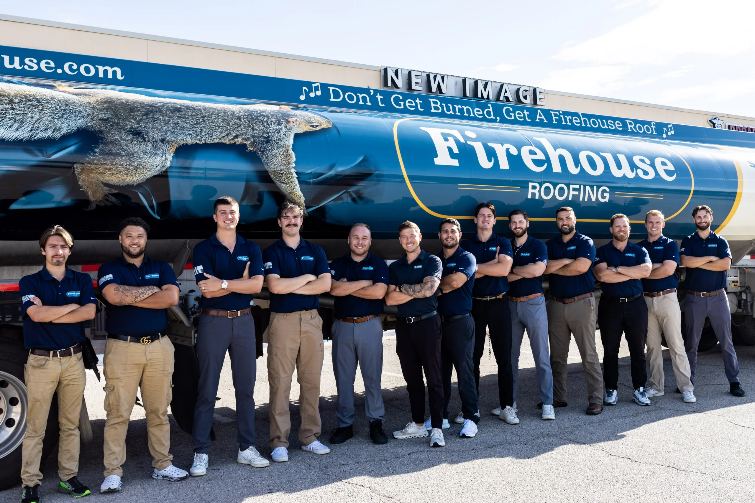 Firehouse Roofing field team group